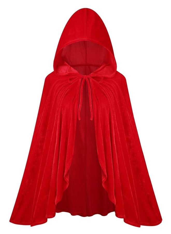 GRAJTCIN Little Red Riding Hood Cape Costume for Women Pure Red L - Image 1